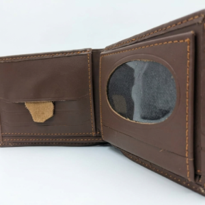 Cart "premium brown croco textured genuine leather men's bifold wallet"