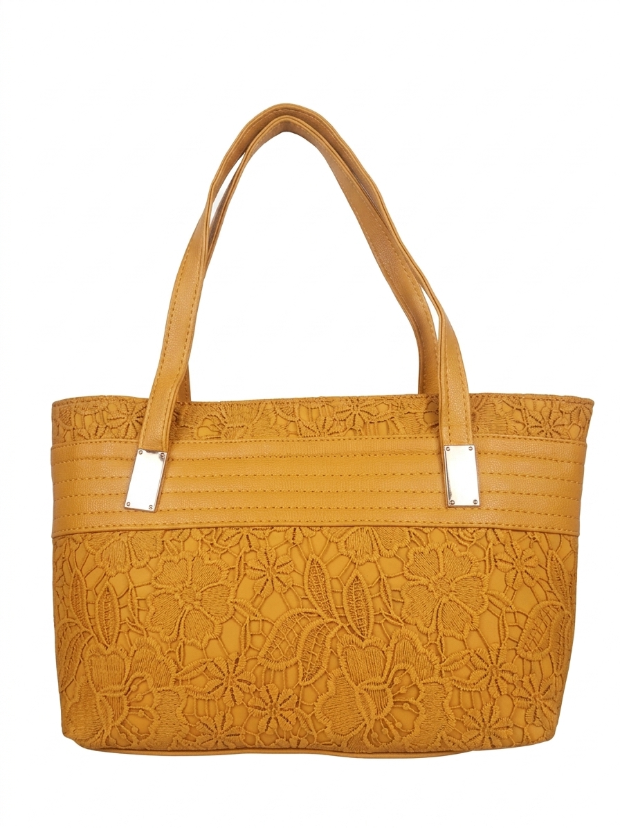 "mustard floral lace tote" "mustard floral lace tote"