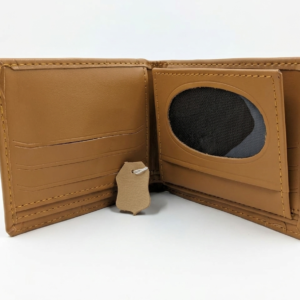 Cart "textured tan leather bi fold men's wallet"